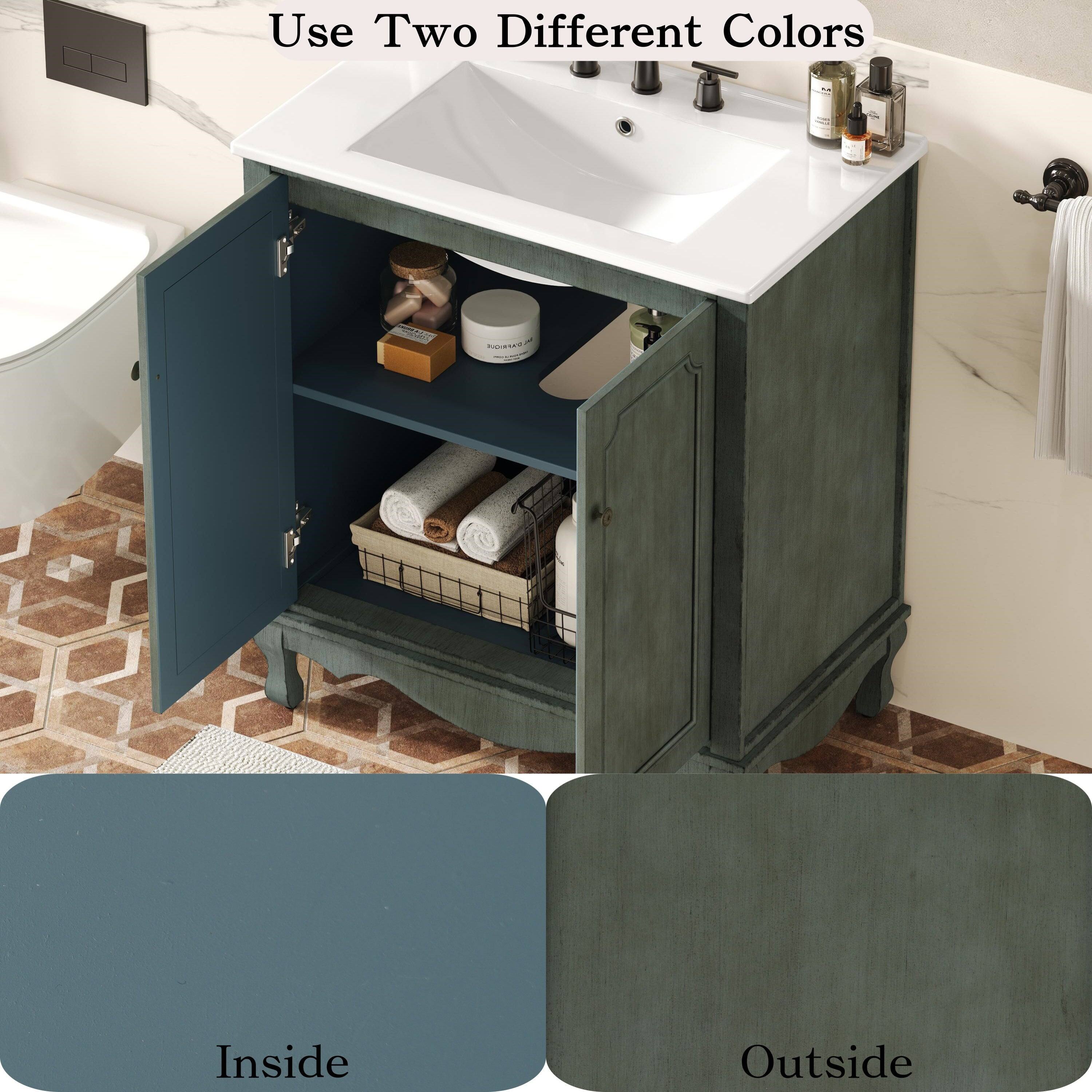 Use Two Different Colors

Inside

Outside