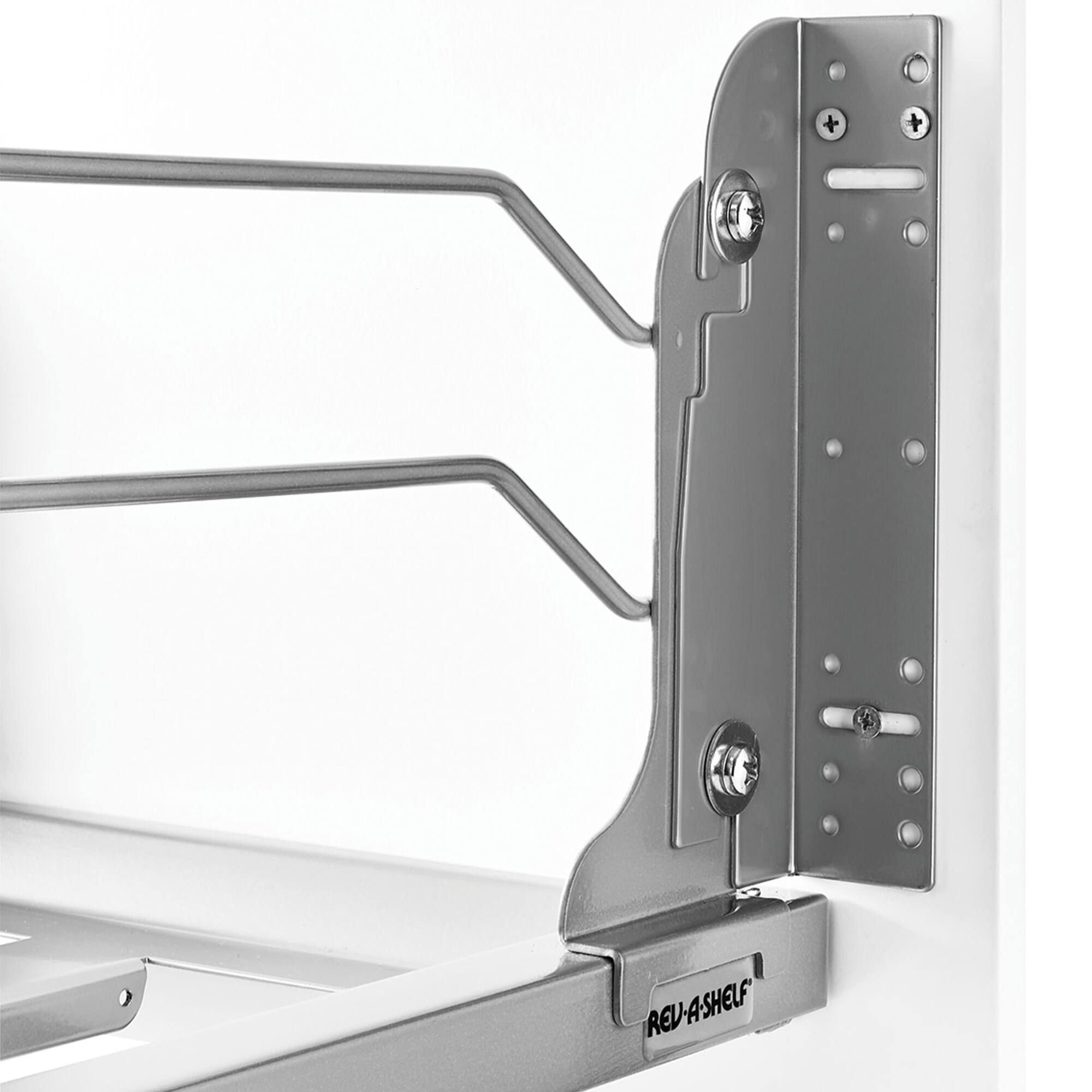 Alt View 8. Rev-A-Shelf - Rev-A-Shelf Double Pullout Trash Can 27 qt. with Soft-close, 53WC-1527SCDM-217 - Silver.