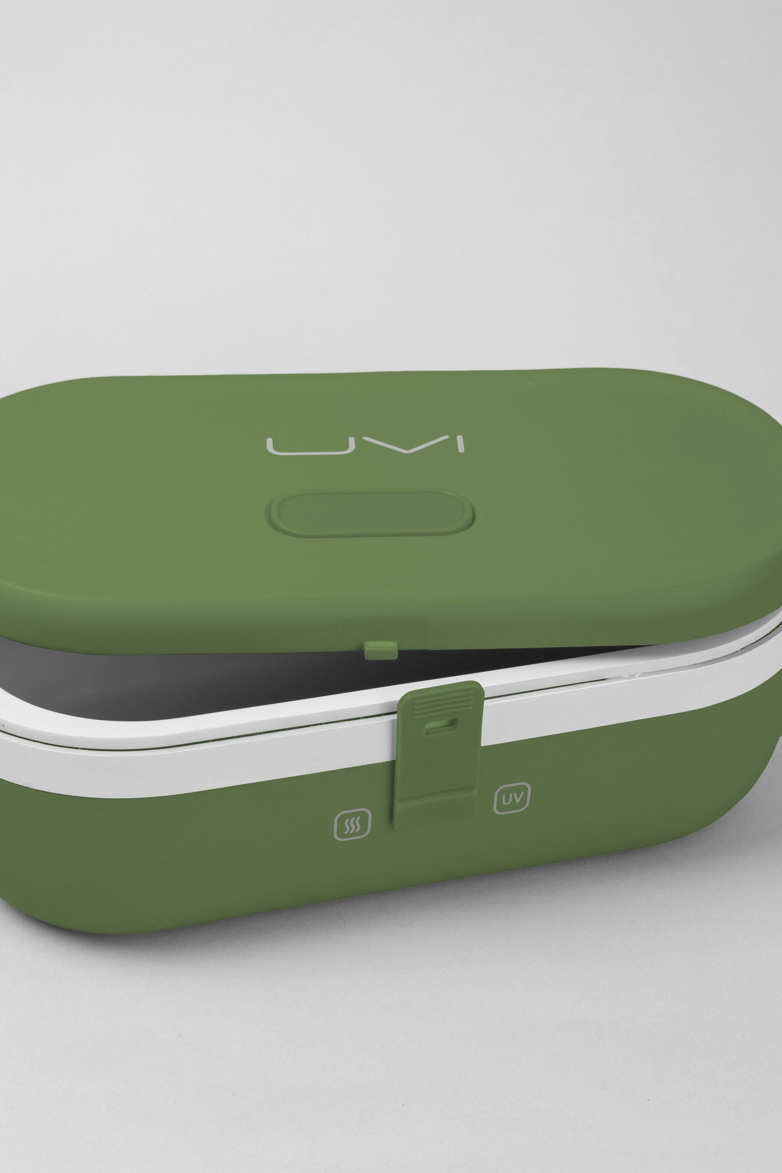 Alt View 4. UVI - UVI Plus Lunchbox – Portable Self-Heating Lunch Box with UV Sanitizer & USB-C Charging - Green Pea.