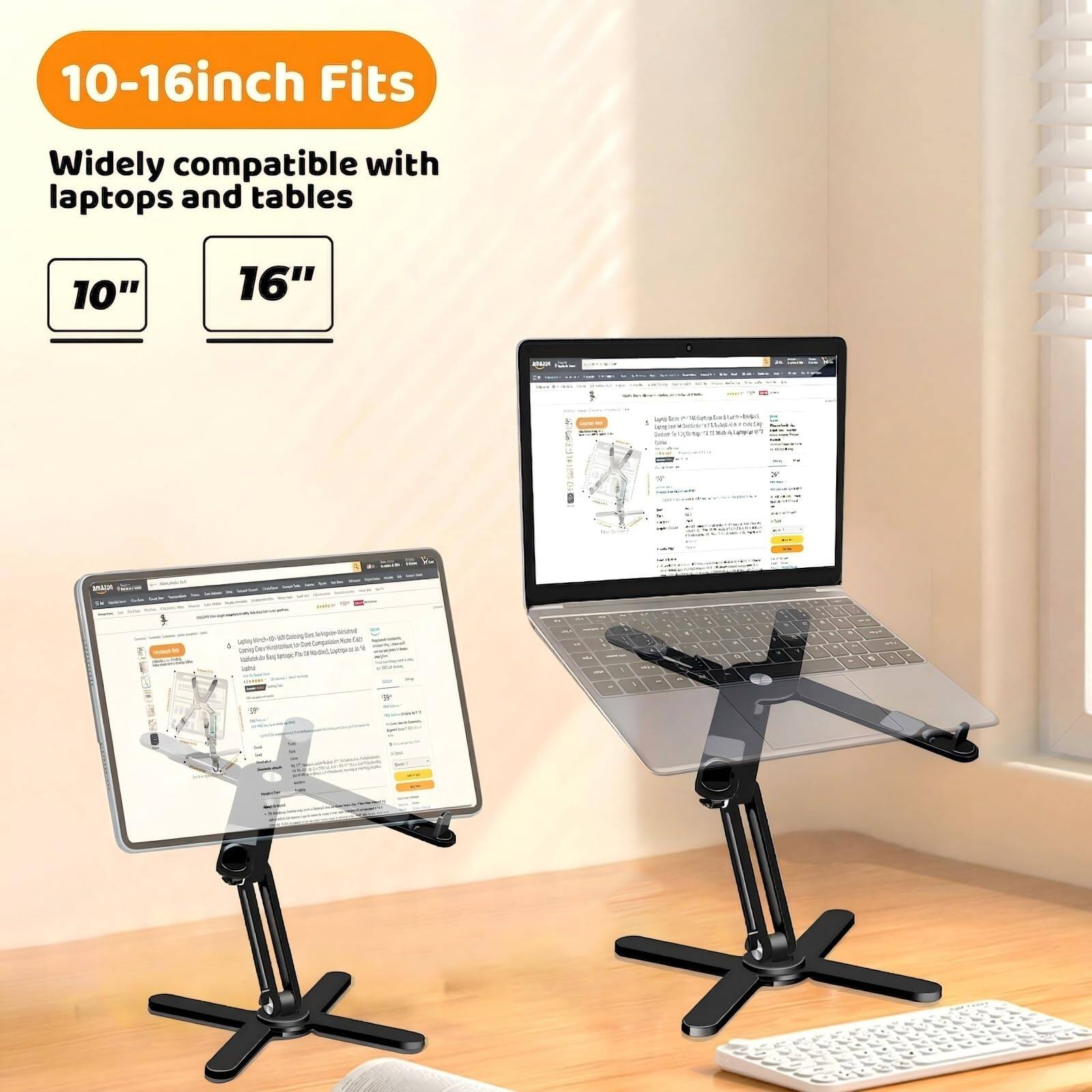 10-16inch Fits  
Widely compatible with laptops and tables  
10" 16"