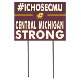 Jardine - Central Michigan Chippewas 18'' x 24'' I Chose Lawn Sign - Maroon