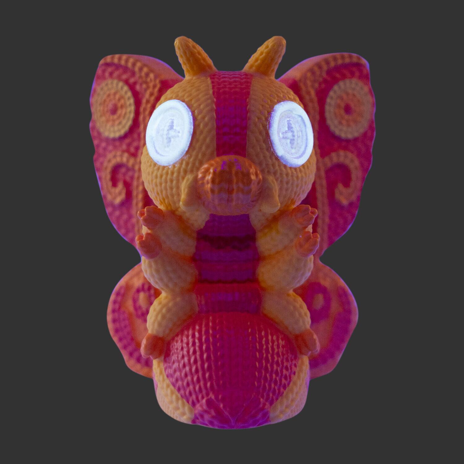 Alt View 4. Handmade by Robots - Handmade by Robots - Godzilla - Mothra #342 (Flame Glow in the Dark)   - COLLECTIBLES - Multicolor.