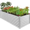 Front. Best Choice Products - Best Choice Products 8x4x2ft Outdoor Metal Raised Garden Bed for Vegetables Flowers Herbs - Galvanized - Galvanized.