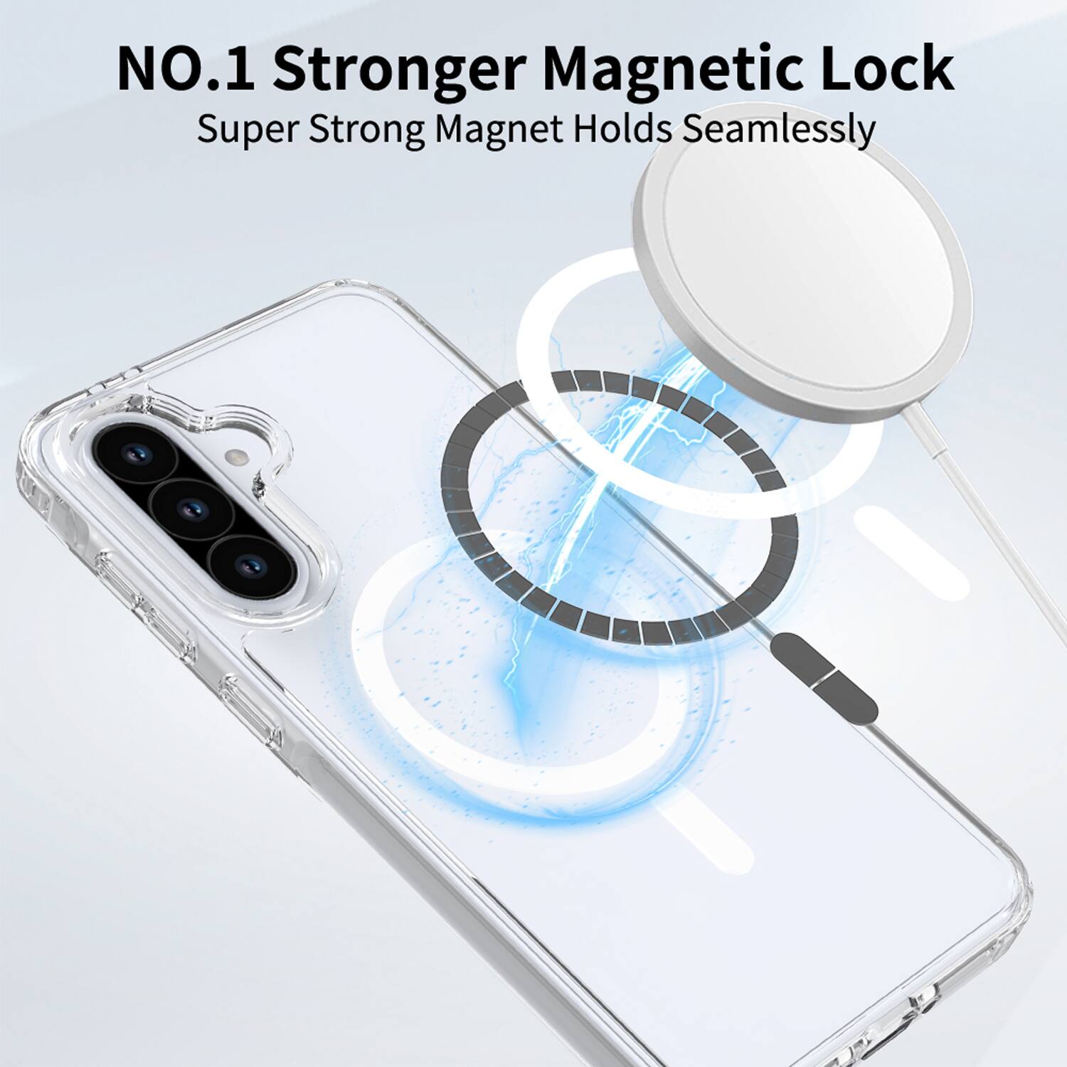 NO.1 Stronger Magnetic Lock  
Super Strong Magnet Holds Seamlessly