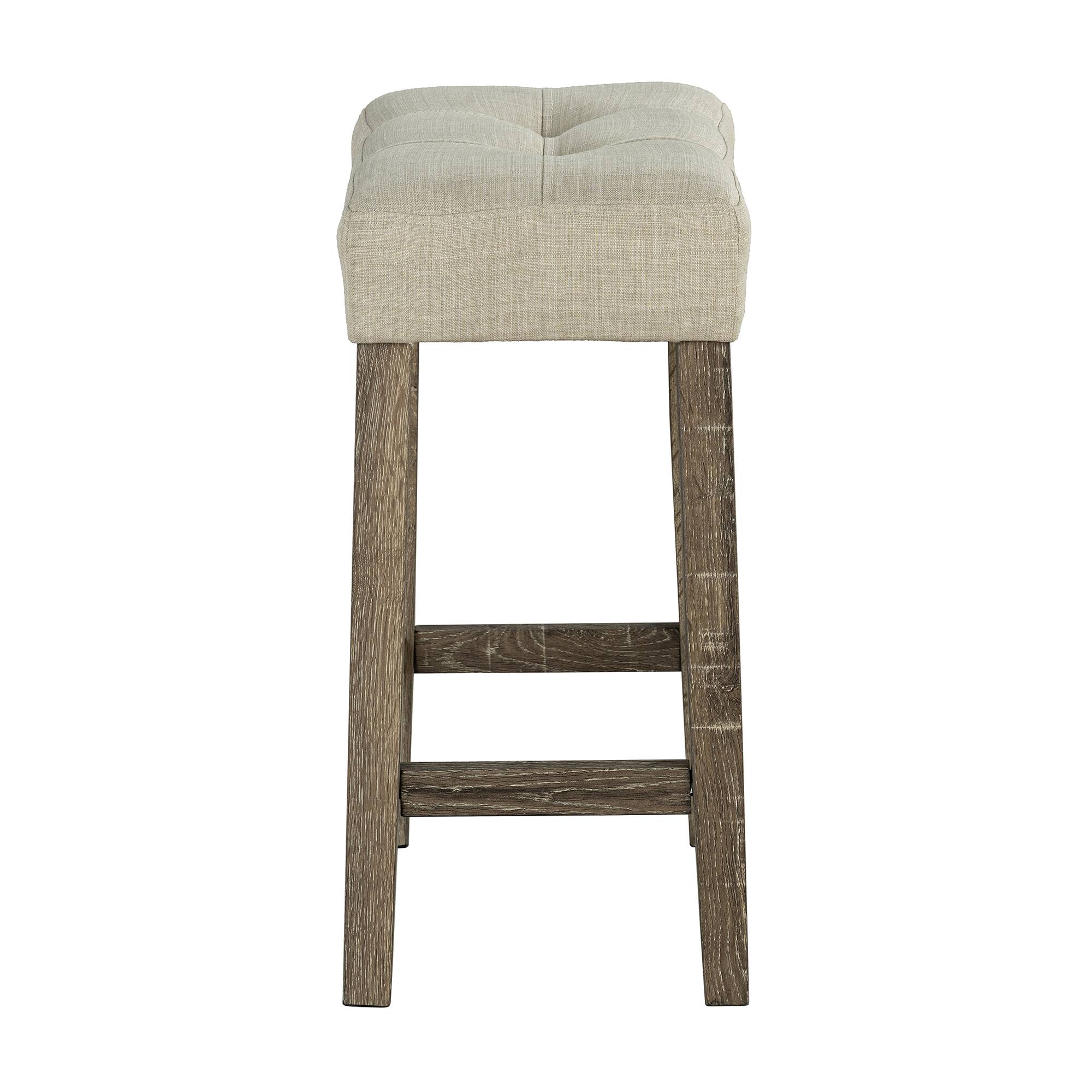 Alt View 5. Vaczon - 3 Piece Dining Table with 2 Upholstered Stools Dining Set for Kitchen, Breakfast Nook and Small Apartment - Wood color.