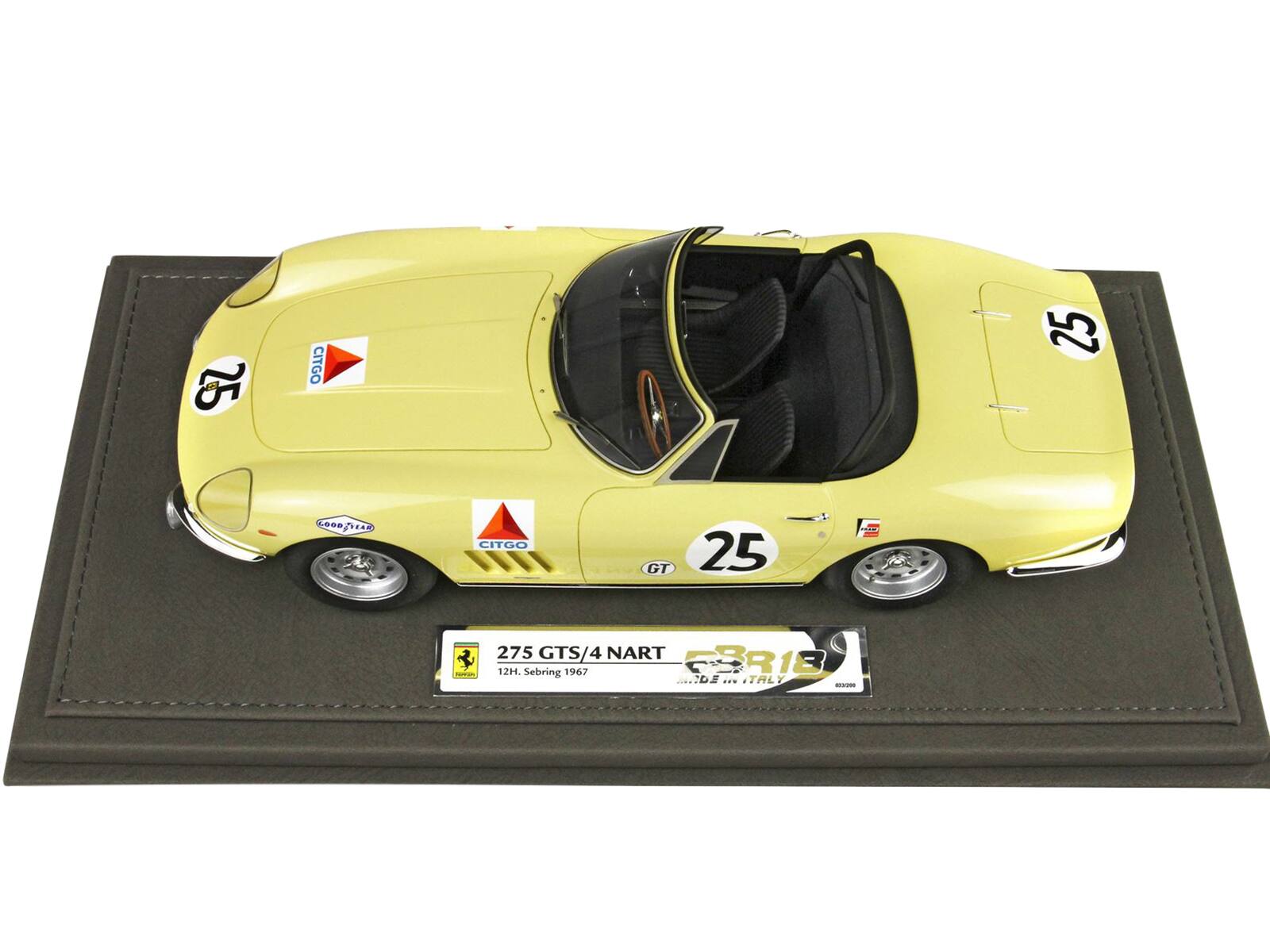 25  
CITGO  
25  
GOOD YEAR  
CITGO  
GT  
25  
275 GTS/4 NART  
12H. Sebring 1967  
FBR18  
ITALY