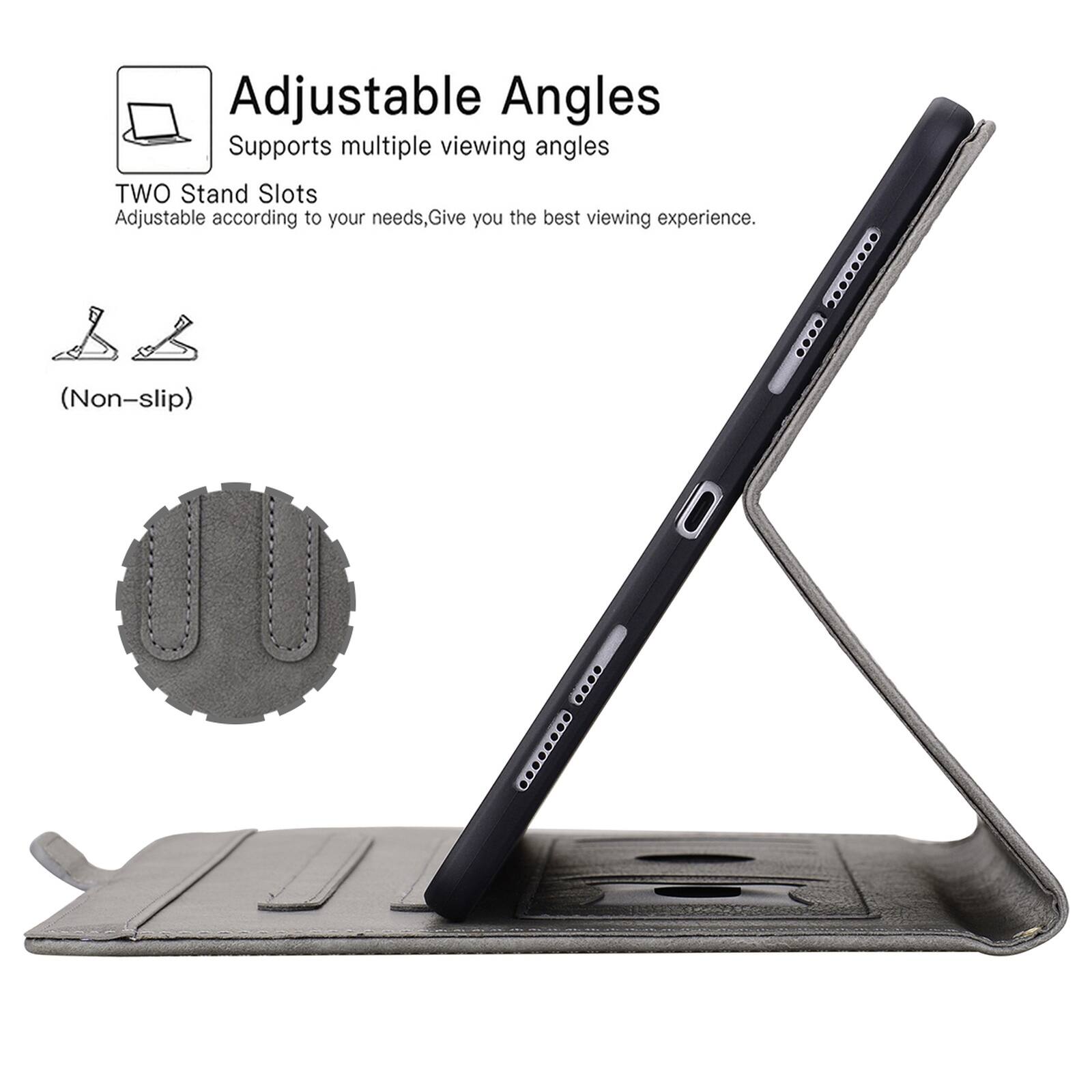 Adjustable Angles  
Supports multiple viewing angles  
TWO Stand Slots  
Adjustable according to your needs, Give you the best viewing experience.  
(Non-slip)