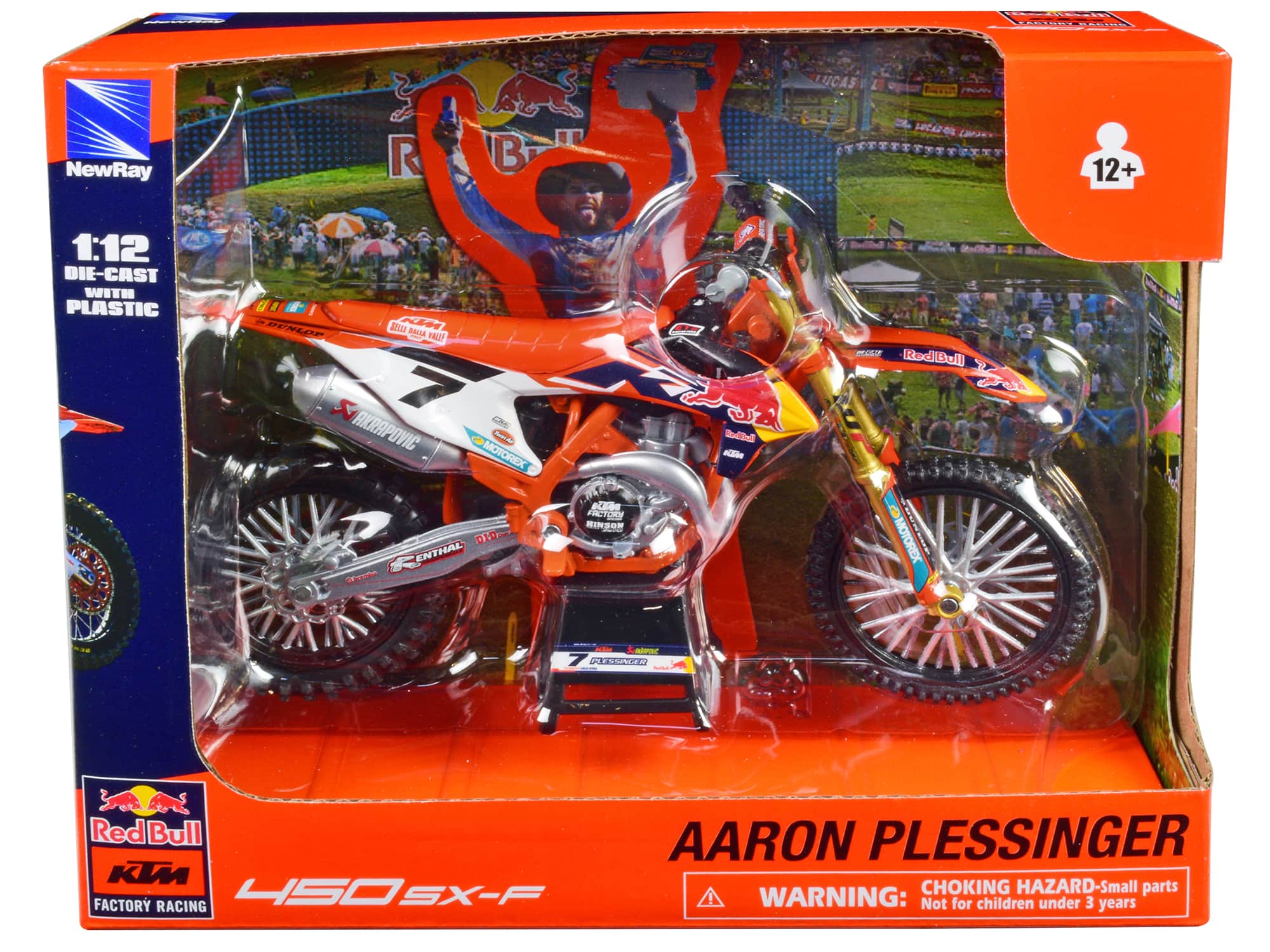 "KTM 450 SX-F Motorcycle #7 Aaron Plessinger ""Red Bull KTM Factory Racing"" 1/12 Diecast Model by New Ray" price history on PriceWatchPro