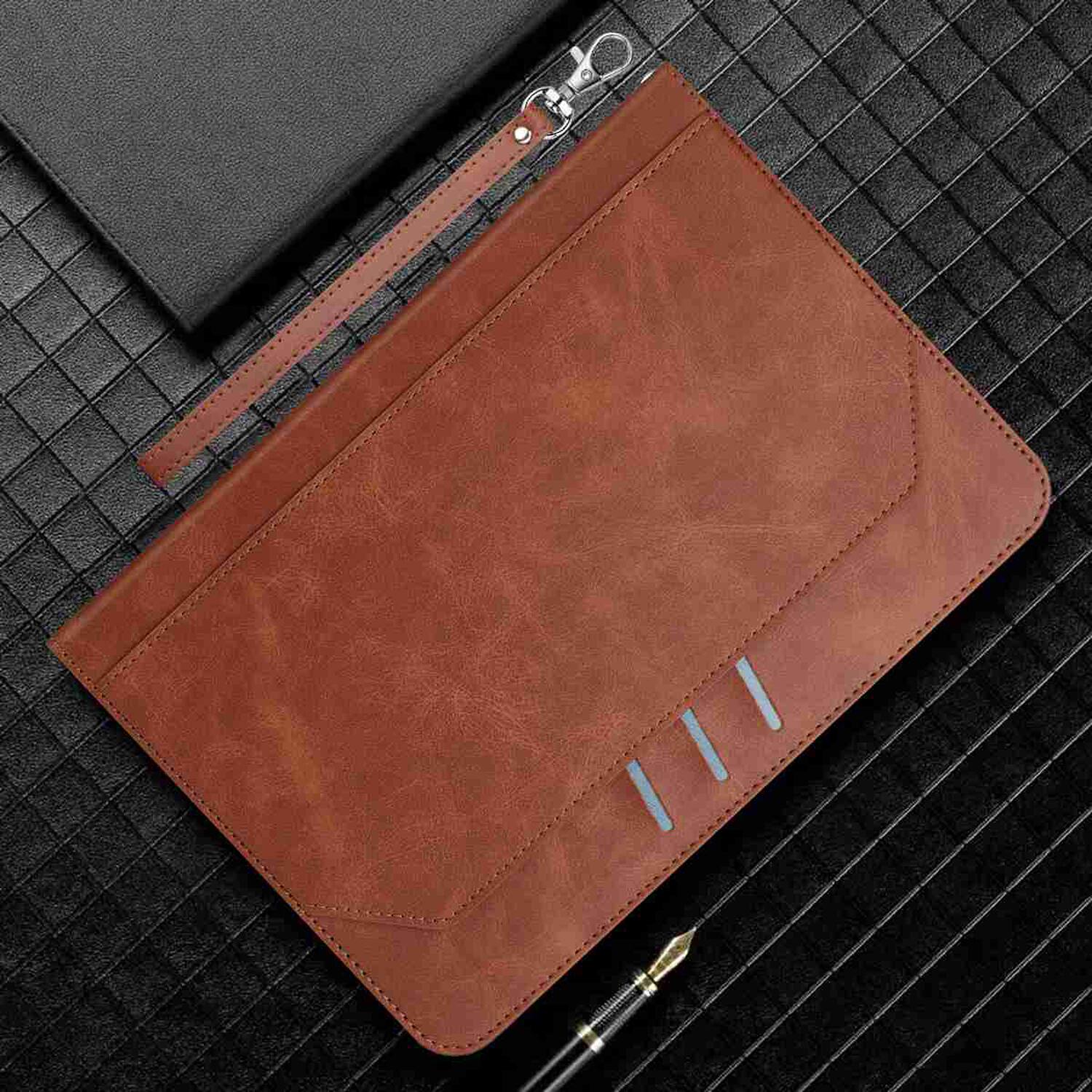 Alt View 5. Dteck - Retro PU Leather Folio Case for Apple iPad (A16) 11" 2025/iPad 10th Generation 2022,Shockproof Flip Kickstand Cover - Brown.
