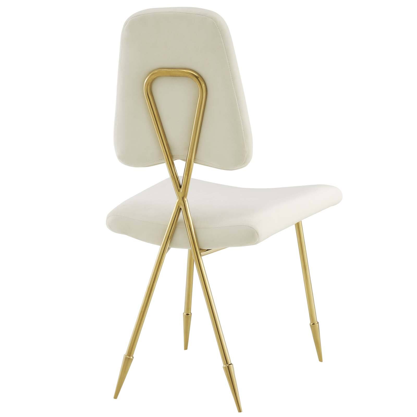 Alt View 1. Modway - Ponder Performance Velvet Dining Side Chair by Modway - Ivory.