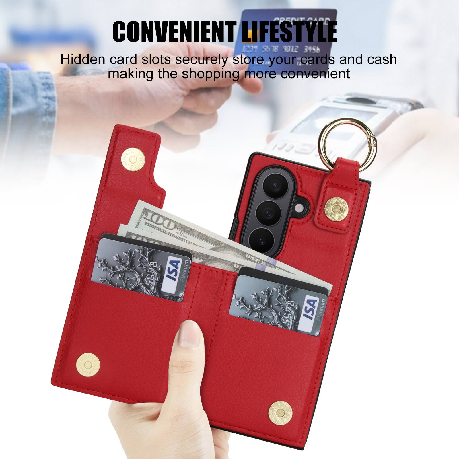 CONVENIENT LIFESTYLE

Hidden card slots securely store your cards and cash making the shopping more convenient

1237 5678 9012 3456

FEDERAL RESERVE

ISA Platinum

ISA Platinum