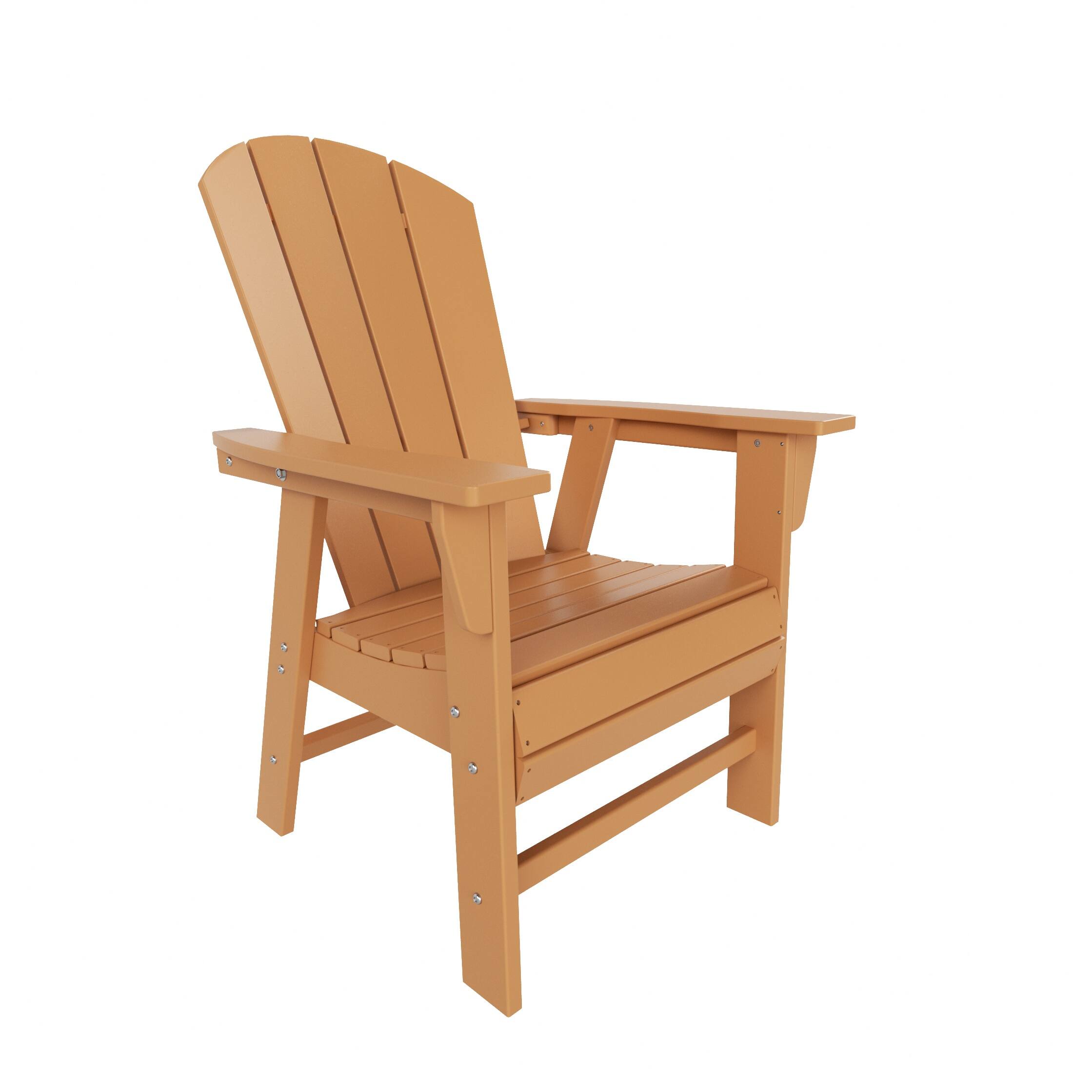 WestinTrends - Malibu Outdoor Patio HDPE Plastic Adirondack Dining Chair - Teak price history on PriceWatchPro