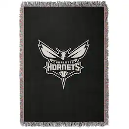 Chad & Jake - Charlotte Hornets Woven Blanket - Black