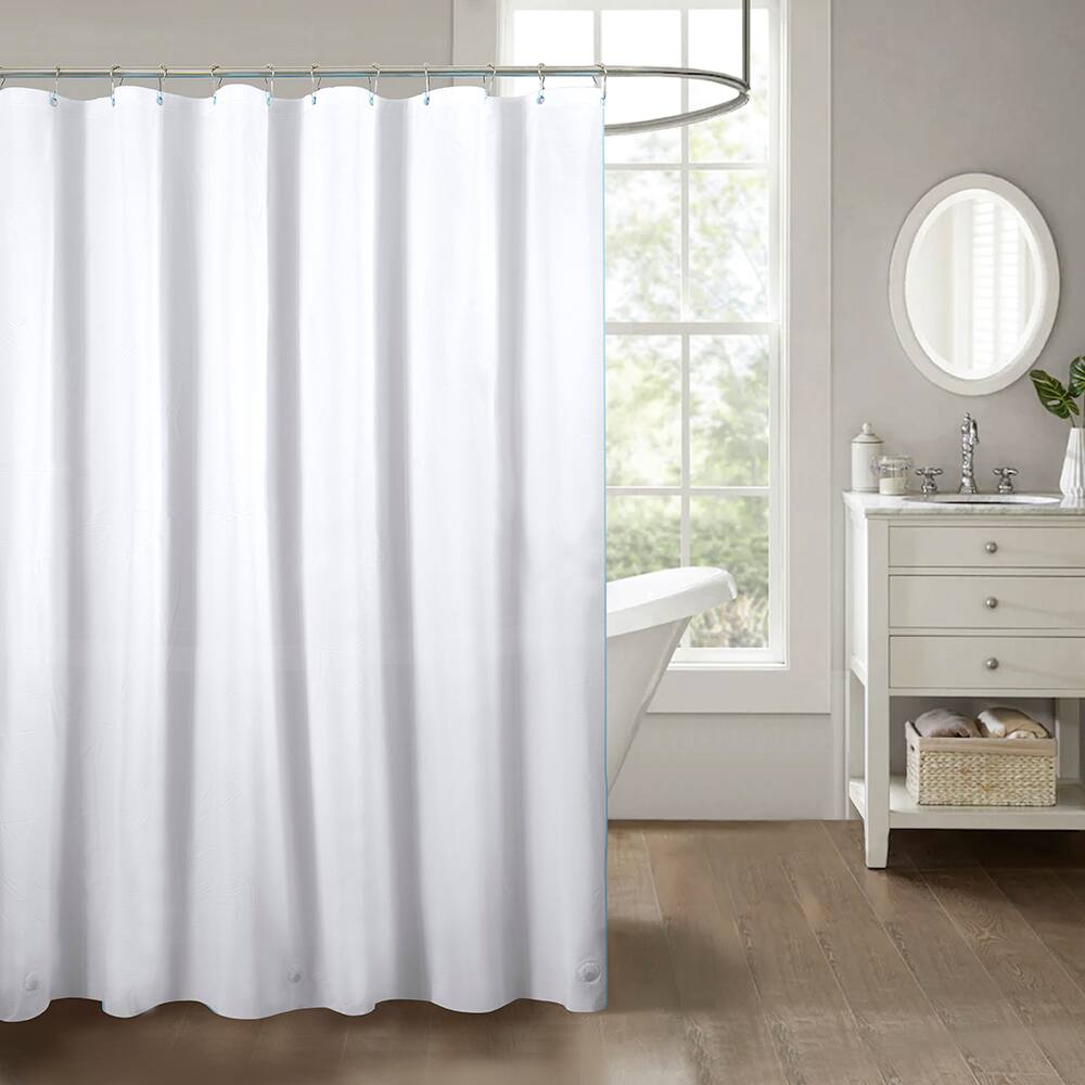 RT Designers Collection - Home 3 Gauge Peva Stylish Shower Curtain Liner 70" x 72" - White