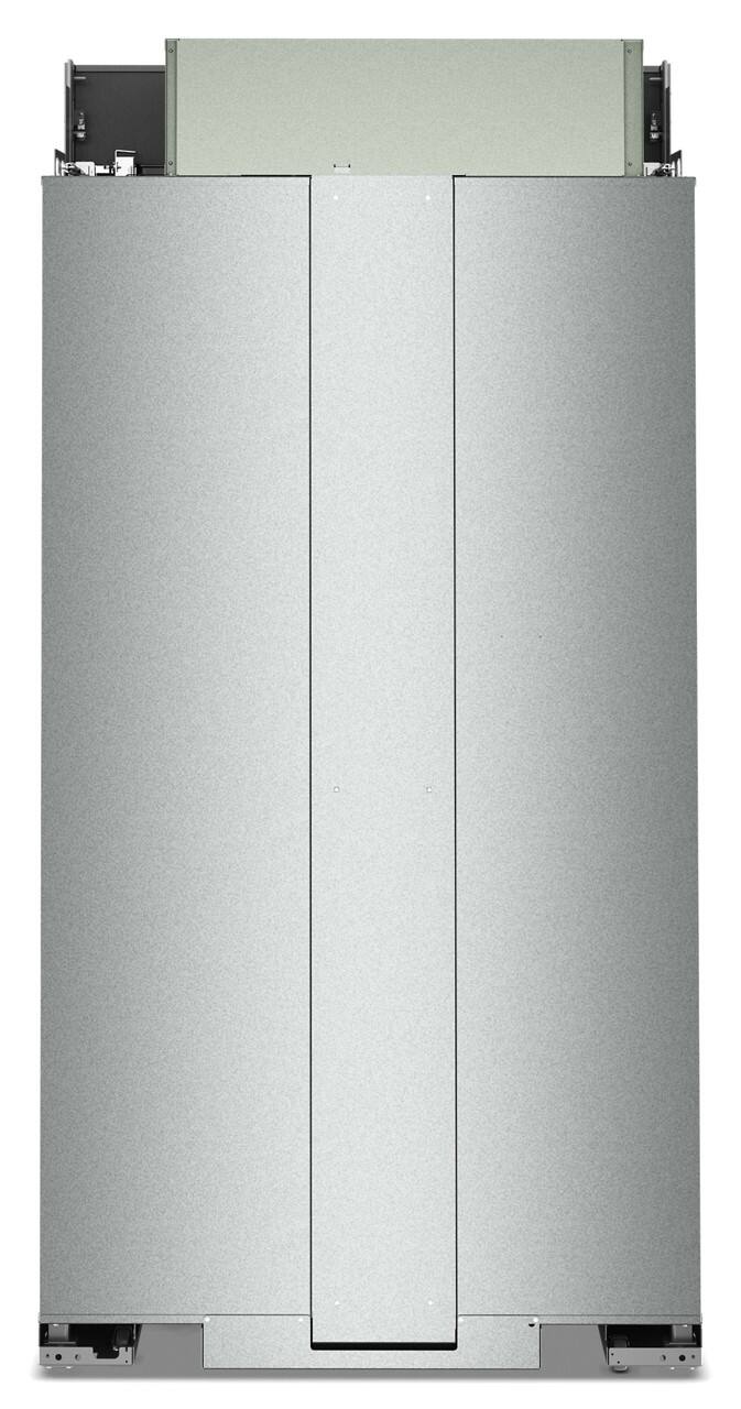 Back. KitchenAid - 25.1 Cu. Ft. Built-In Side-by-Side Refrigerator with Exterior Water and Ice Dispenser - Stainless Steel with PrintShield Finish.