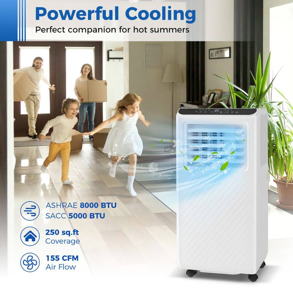 Powerful Cooling  
Perfect companion for hot summers  

ASHRAE 8000 BTU  
SACC 5000 BTU  
250 sq.ft Coverage  
155 CFM Air Flow