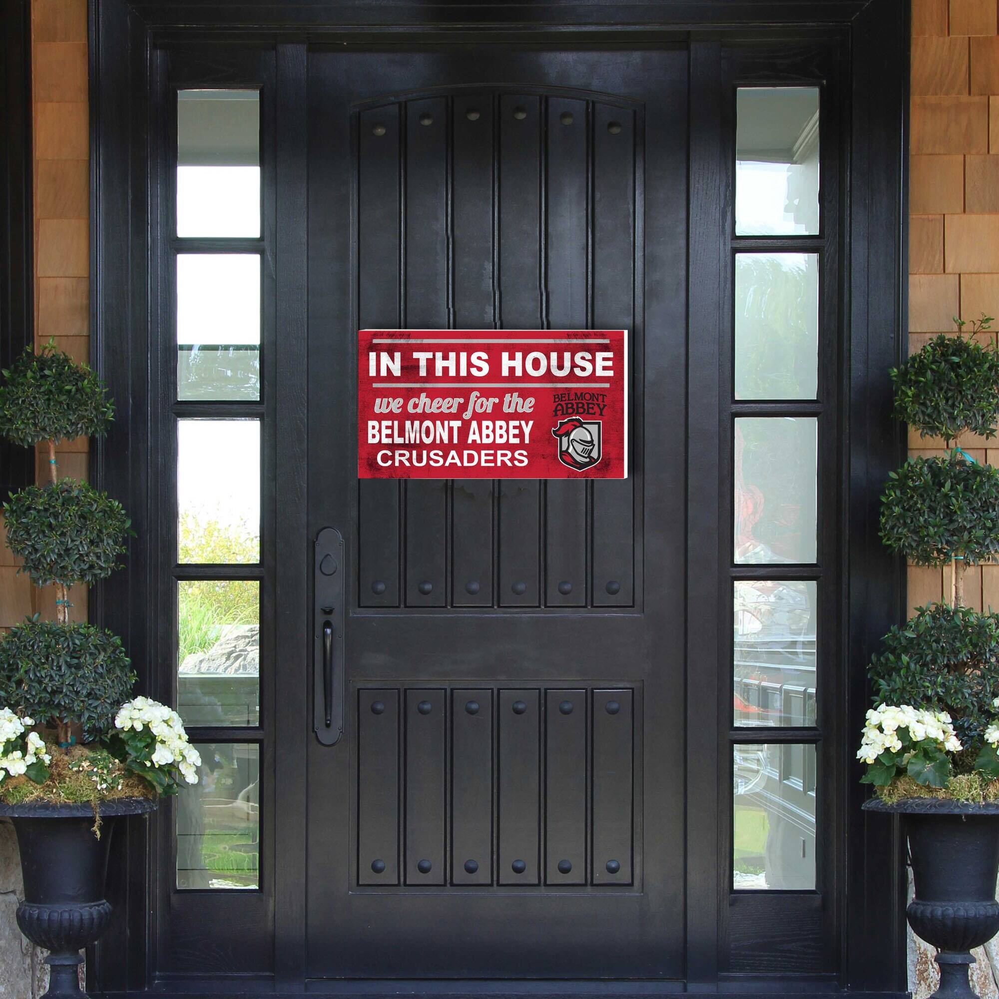 IN THIS HOUSE  
we cheer for the BELMONT ABBEY CRUSADERS