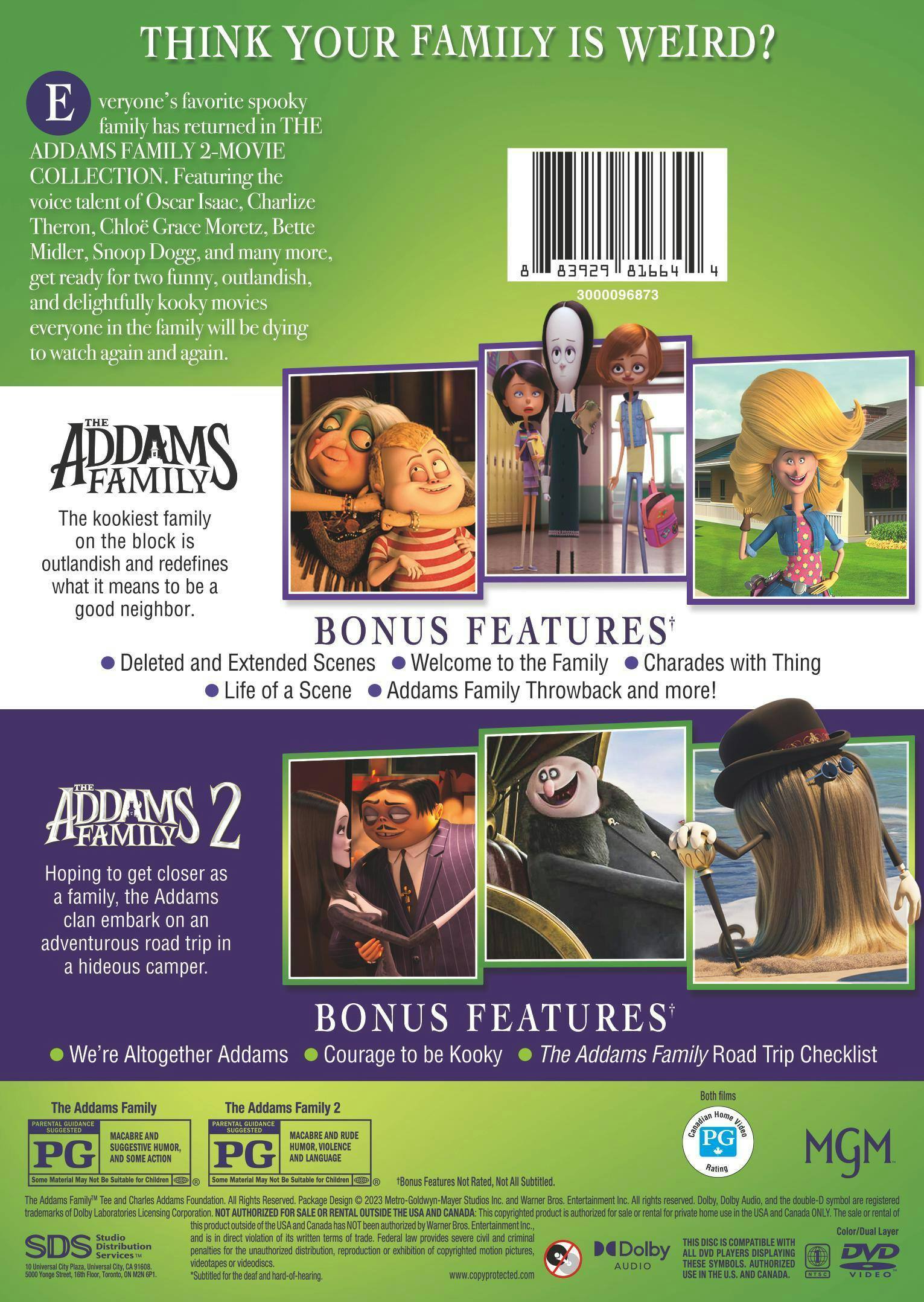 Back. The Addams Family: 2-movie Collection [DVD].