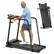 Front. Loheer - Folding Treadmill for Seniors - Extended Handrails, 300 lbs Capacity, Shock Absorbing Walking Machine - Black+Orange.