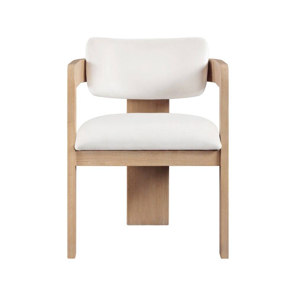 Alt View 2. Meridian Furniture - Sacha Cream Velvet Dining Chair, Set of 2 - Beige.
