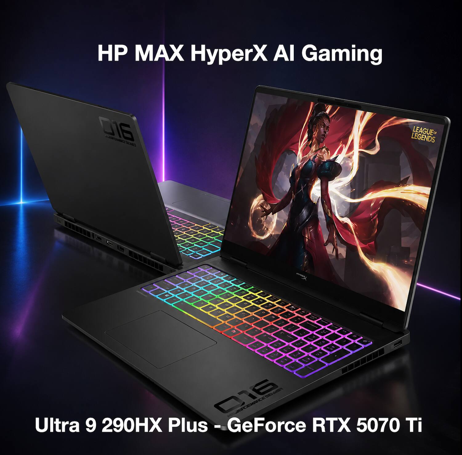 HP MAX HyperX AI Gaming  
Ultra 9 290HX Plus - GeForce RTX 5070 Ti