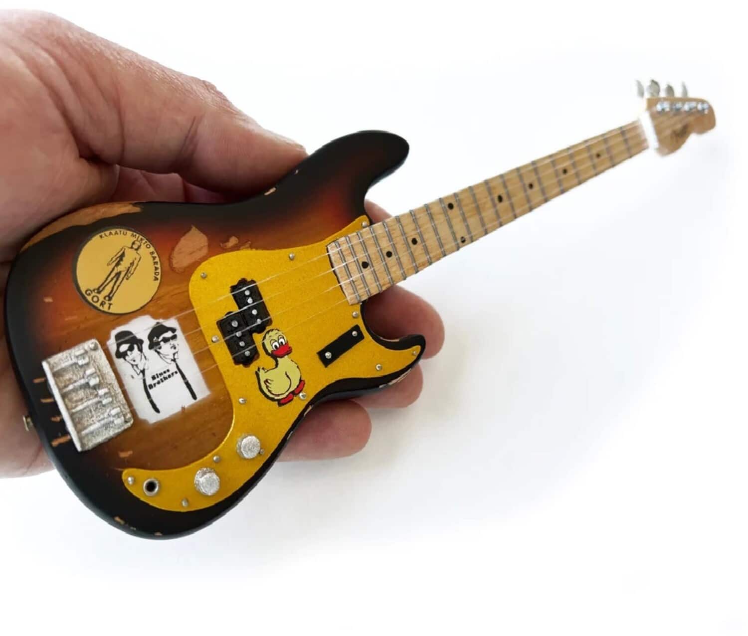 Axe Heaven - Donald "Duck" Dunn Signature 1959 Fender Precision Mini Bass Guitar Replica Collectible FP-005 - Multicolor