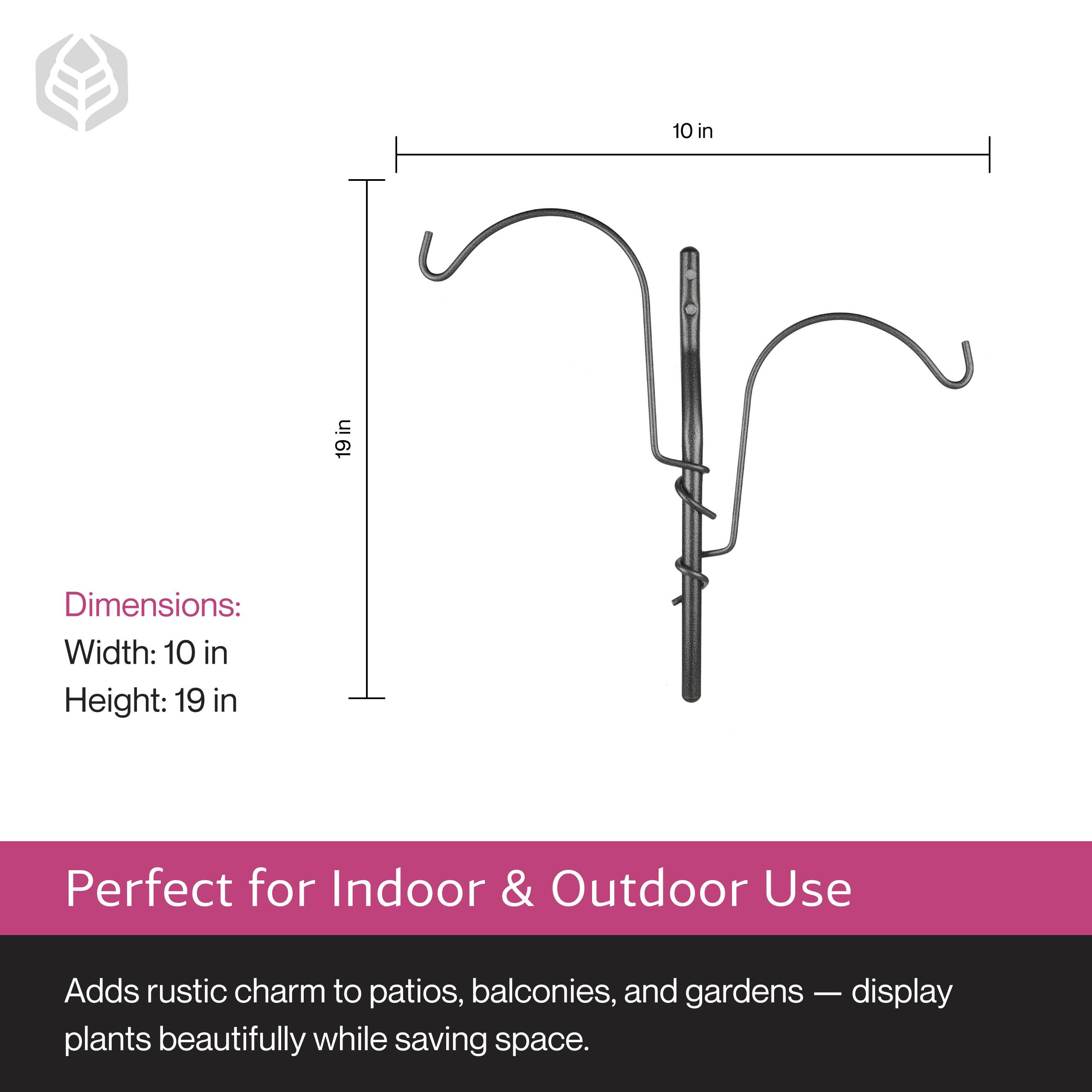 Dimensions:  
Width: 10 in  
Height: 19 in  

Perfect for Indoor & Outdoor Use  

Adds rustic charm to patios, balconies, and gardens — display plants beautifully while saving space.