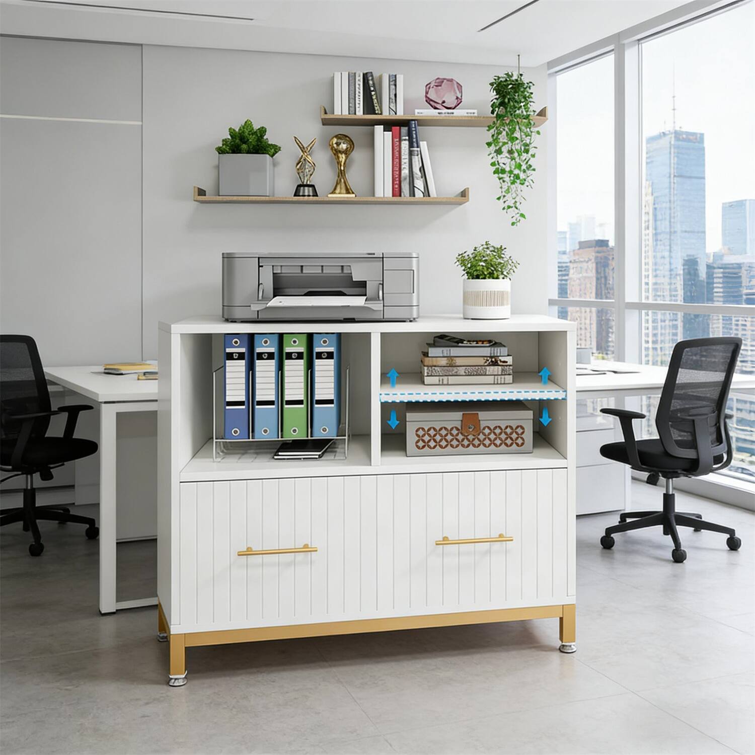 Left. Forest'nSky - 1-Drawer Lateral File Cabinet - Practical, Ample Storage for Home or Office.