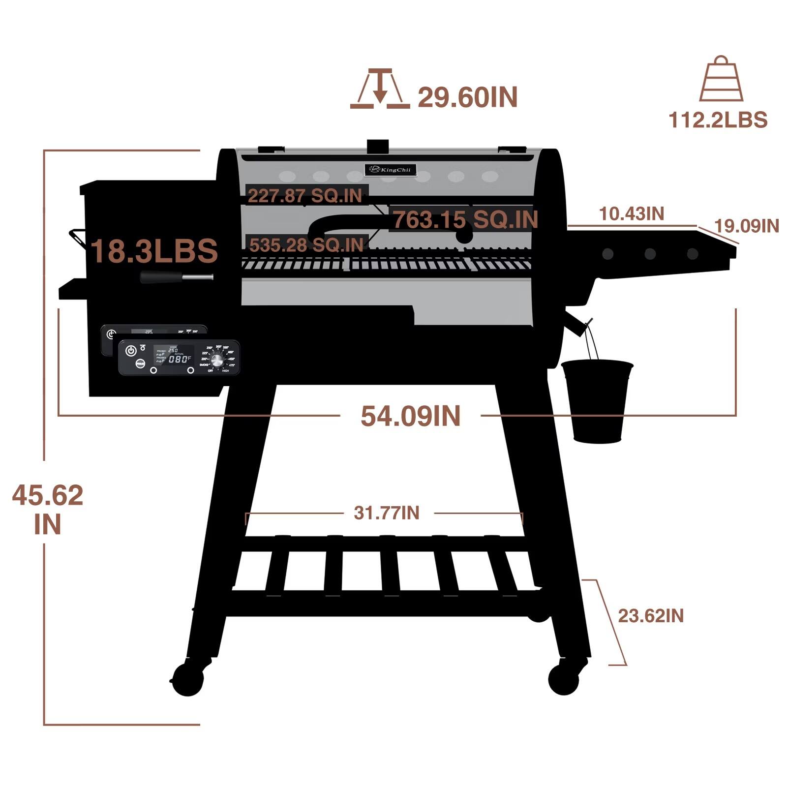 29.60IN  
112.2LBS  
KingChii  
227.87 SQ.IN  
763.15 SQ.IN  
18.3LBS  
535.28 SQ.IN  
10.43IN  
19.09IN  
2  
M " Md ar 080F 20% - -  
54.09IN  
45.62 IN  
31.77IN  
23.62IN