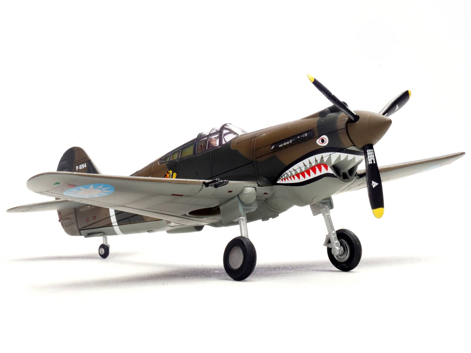 Alt View 1. Legion - Curtiss P-40B/C Warhawk Fighter White 7 1st Squadron Flying Tigers Chinese Air Force 1942 1st American Volunteer 1/72 - Multicolor.