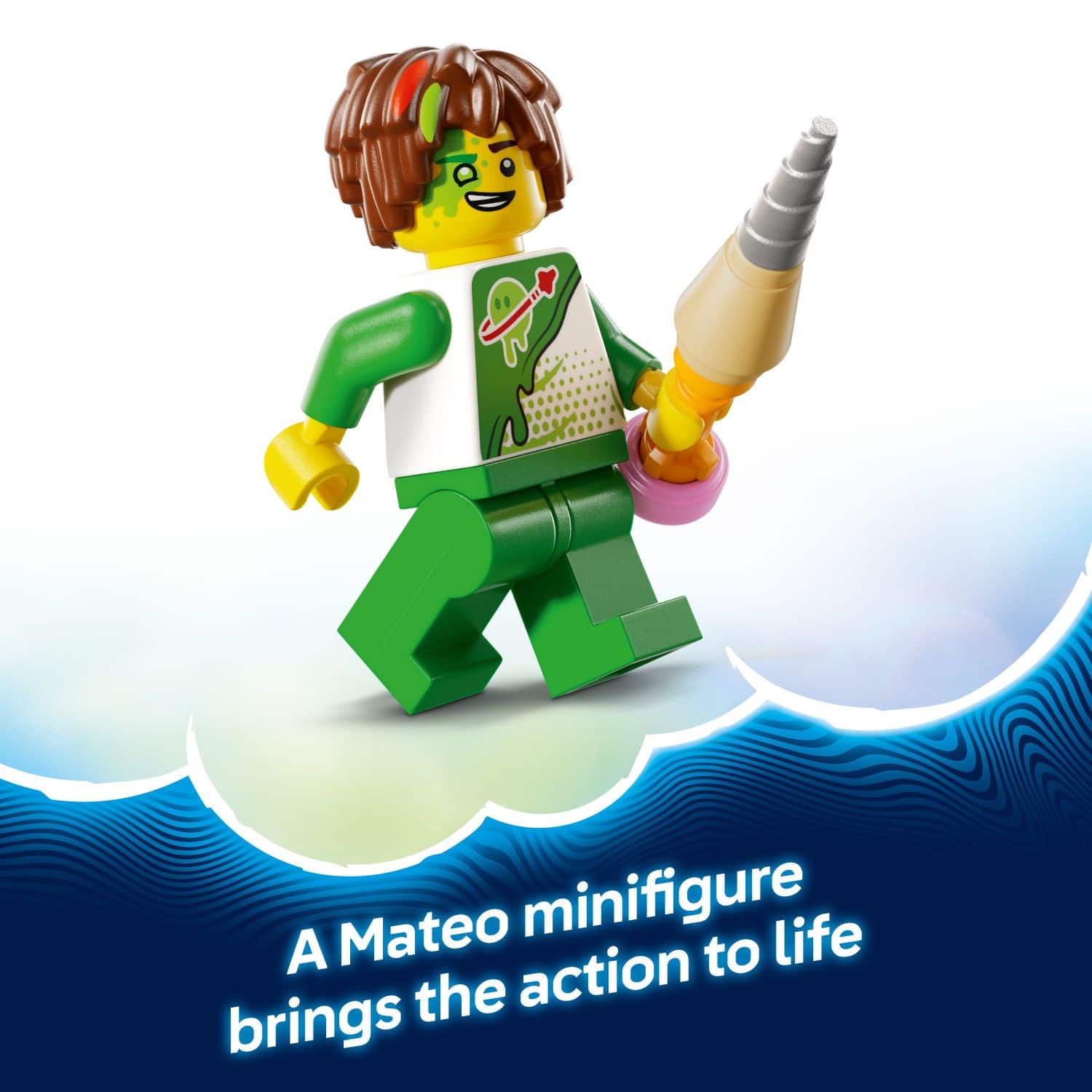 A Mateo minifigure brings the action to life.
