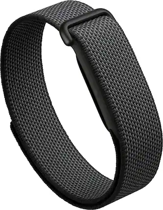 Front. Google - Fitbit Air - Screenless Fitness and Health Tracking - Works with Android and iOS - Obsidian.