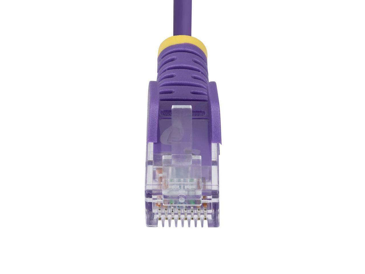 Alt View 3. StarTech.com - StarTech 10ft Purple Slim CAT6 Ethernet Cable, 100W PoE, LSZH, Fluke Tested.
