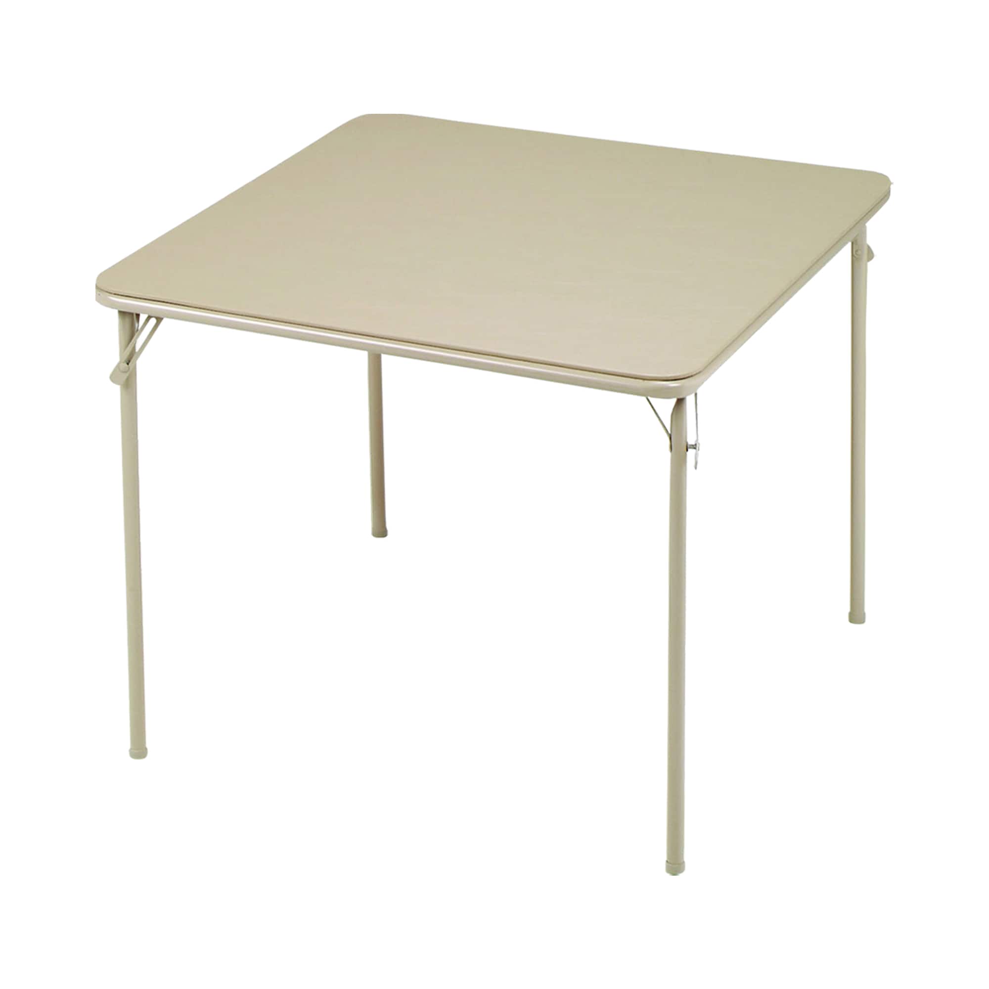MECO - Sudden Comfort 34 x 34 Inch Square Metal Folding Dining Card Table - Buff
