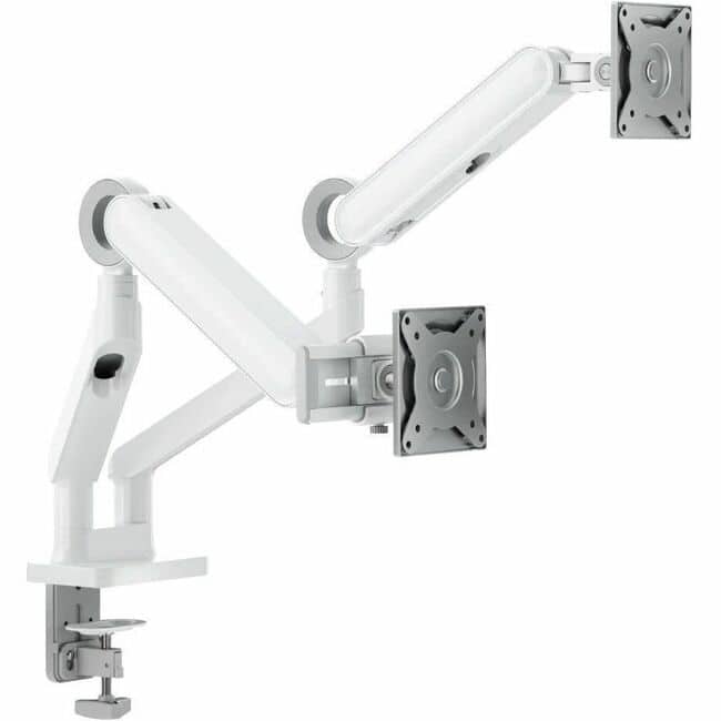 Alogic - Glide Flexible Double Monitor Arm - White