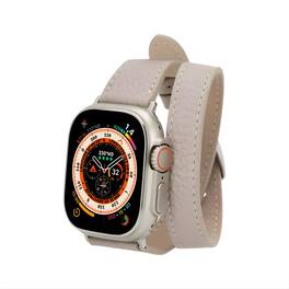 Kitcheniva - Premium Double Tour Leather Bands For Apple Watch Series 9 Ultra 2 And SE 41mm - Mink