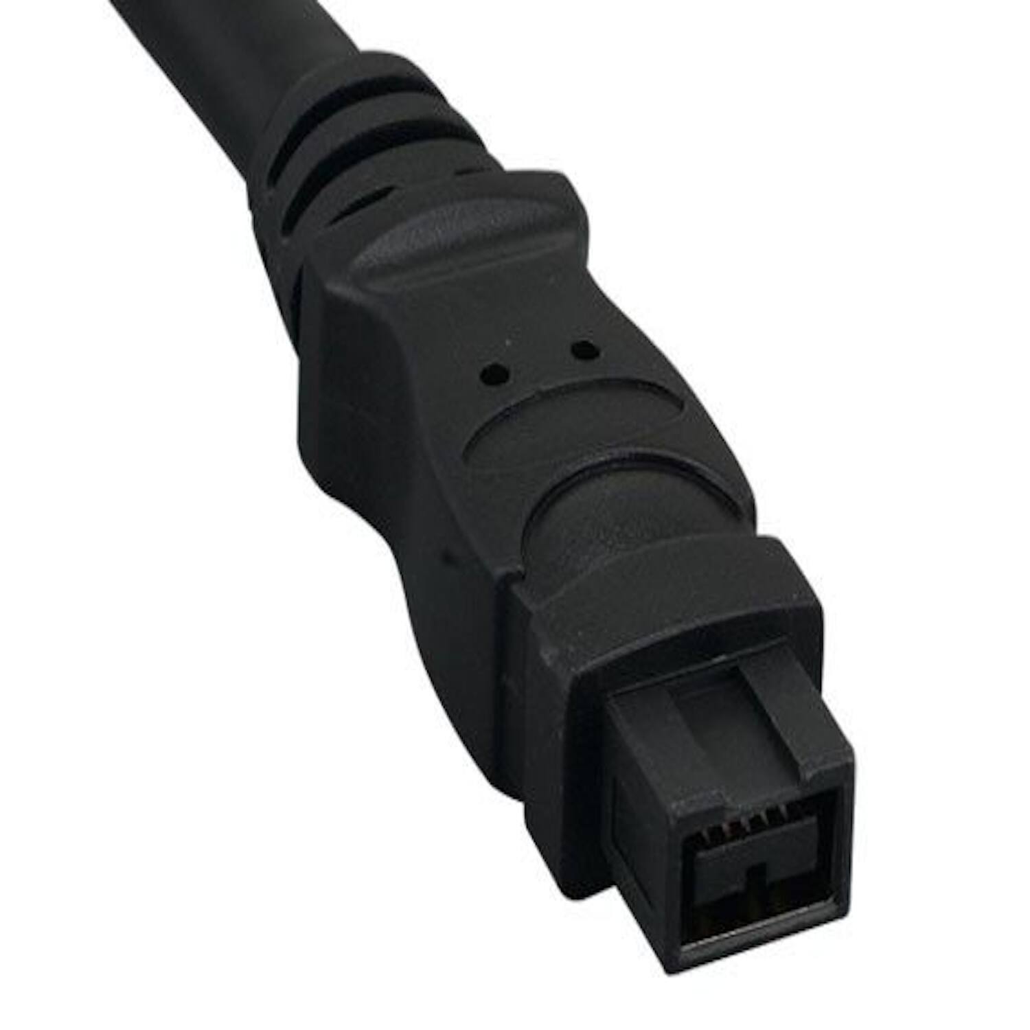 Angle. Sanoxy - Sanoxy 6ft IEEE 1394b FireWire 800 9-pin to 4-pin, Black - Black.