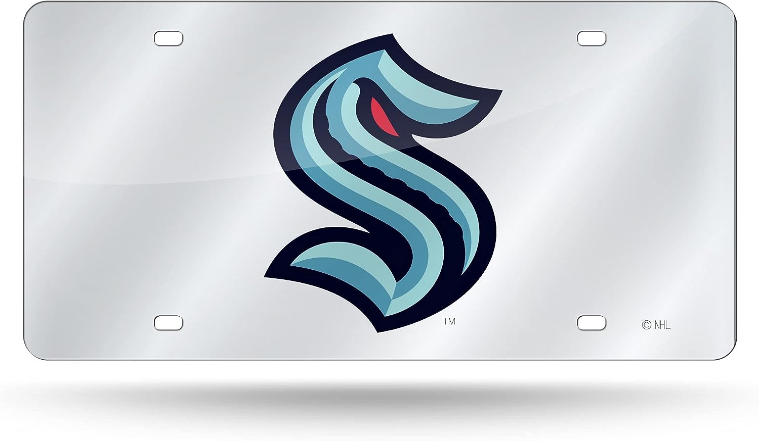 Rico Industries - Seattle Kraken Acrylic License Plate Laser Tag - Multi