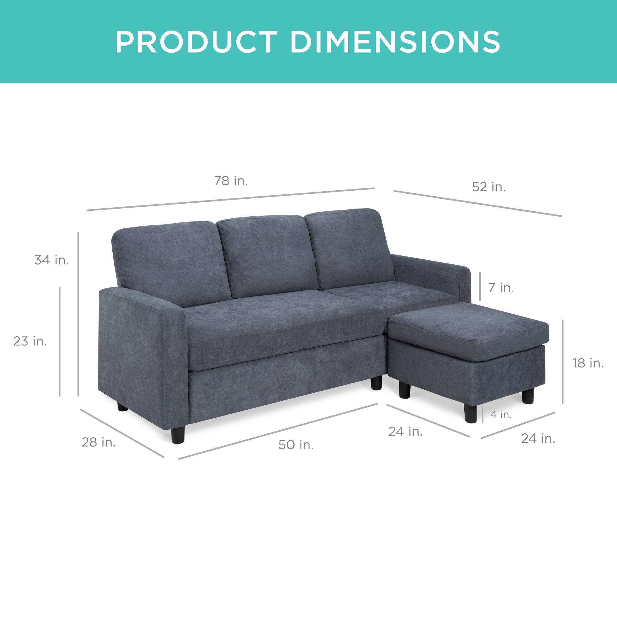 PRODUCT DIMENSIONS

78 in.  
52 in.  
34 in.  
7 in.  
23 in.  
18 in.  
28 in.  
50 in.  
24 in.  
4 in.  
24 in.