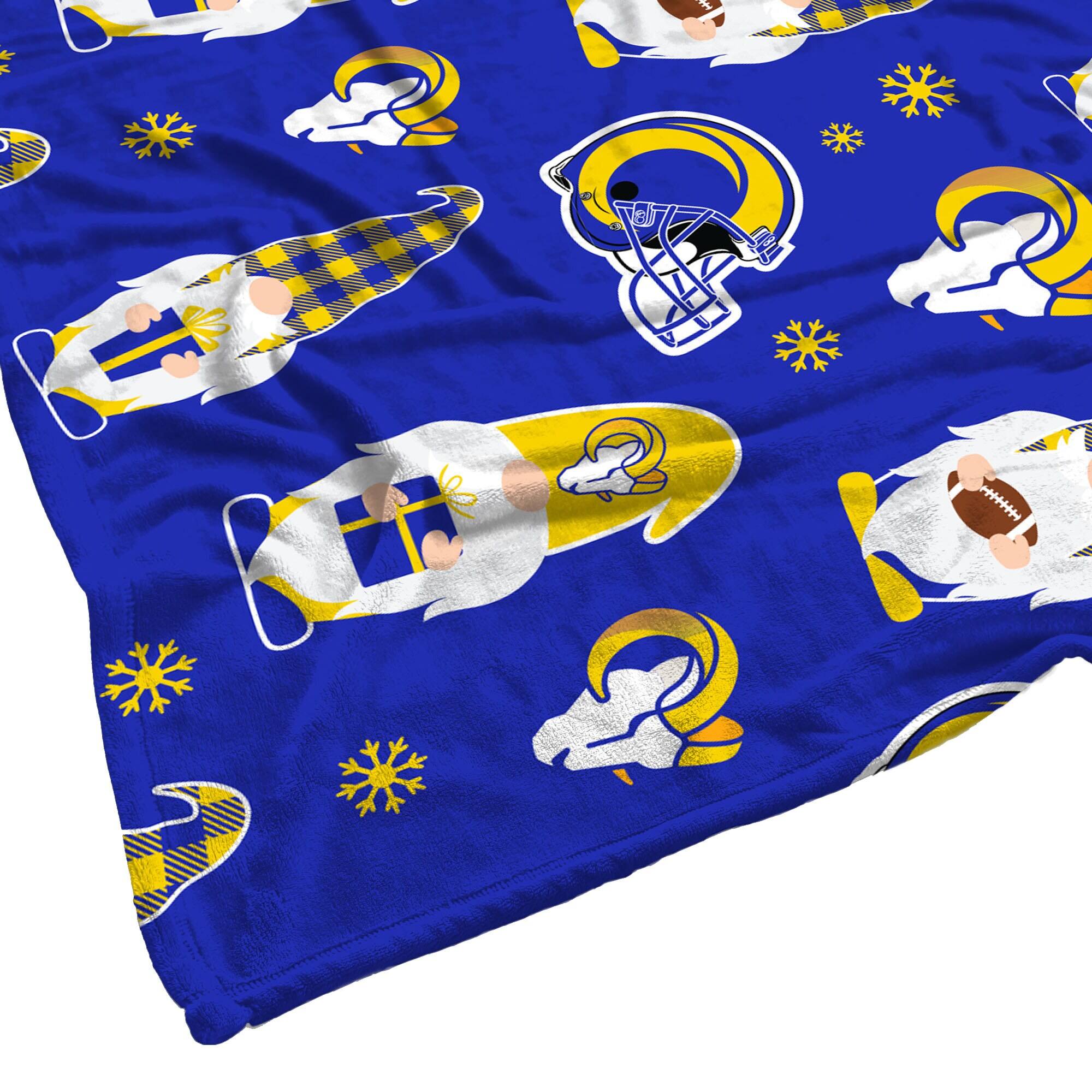 Alt View 1. Pegasus - Los Angeles Rams 60" x 70" Gnome Helmet Blanket - Multicolor.