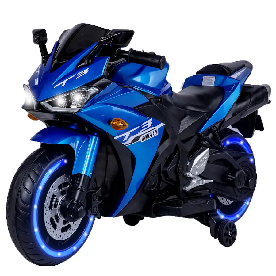 Ele Motorcycle Boyel Living 3+ Kids 12V Electric Motorcycle with Training Wheels Built ...