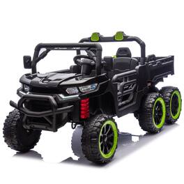 Boyel Living - 3+ 24V Kids Ride On UTV with Parents Remote Control Twin 75W Motors 4Wheel S - Black