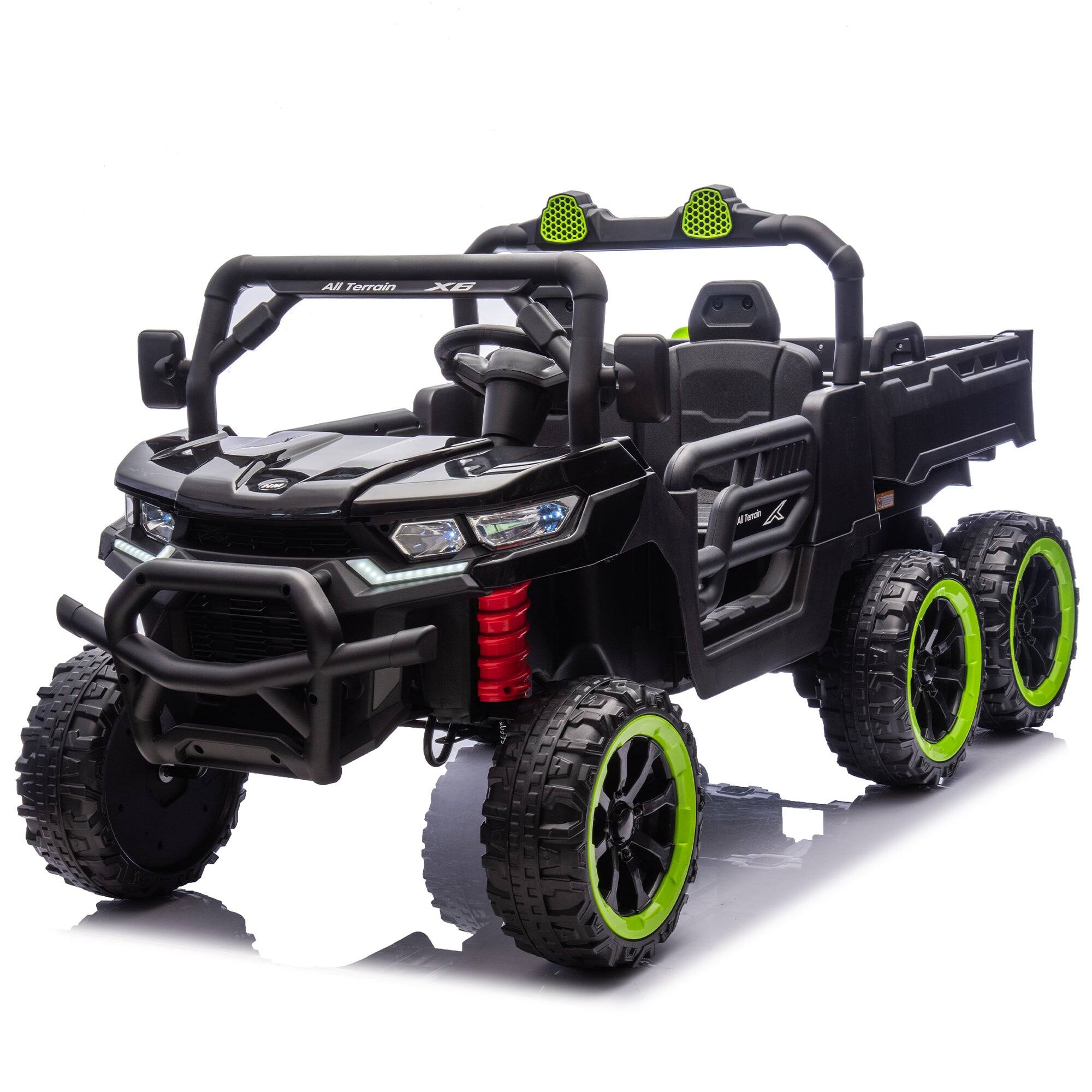 Front. Boyel Living - 3+ Black 24V Kids Ride On UTV with Parents Remote Control Twin 75W Motors 4Wheel S - black.