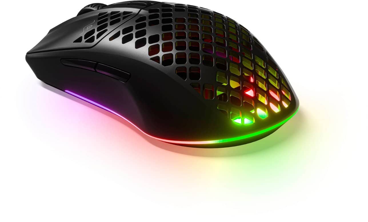 Alt View 14. SteelSeries - Aerox 3 Super Light Honeycomb Wireless RGB Optical Gaming Mouse - Onyx.