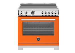 Bertazzoni - 36" Professional Series range - Electric self clean oven - 5 induction zones - Orange