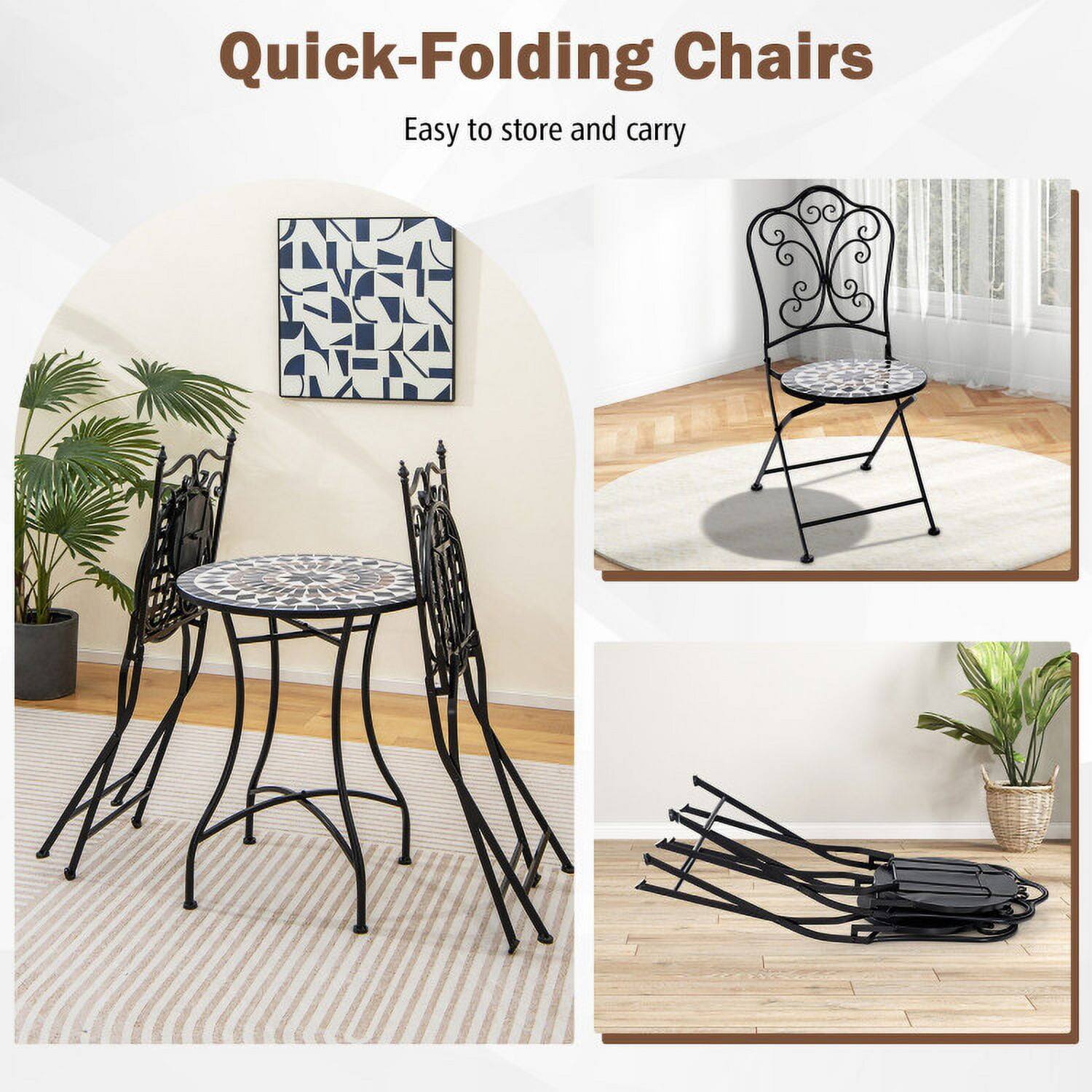 Quick-Folding Chairs  
Easy to store and carry