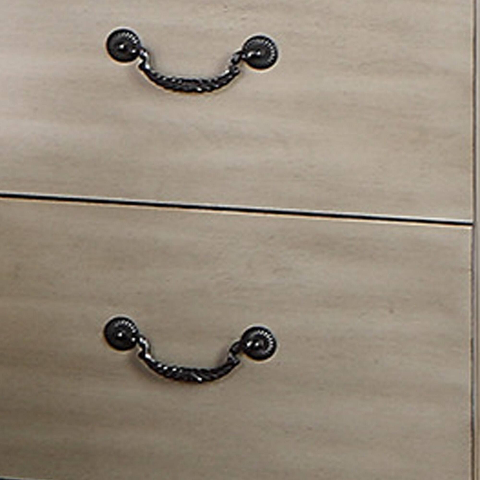 Left. Manhattan Lane - Bran 27 Inch Modern 2 Drawer Nightstand, Pine Wood, Grains - Brown.