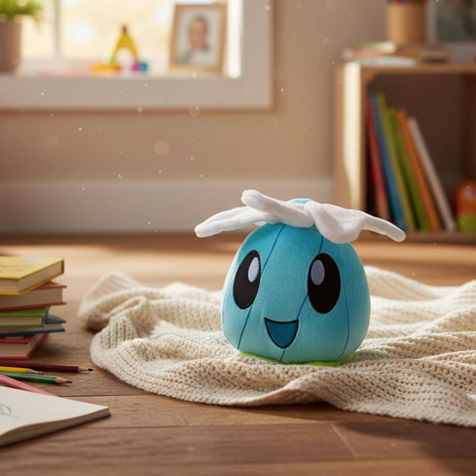 Alt View 2. Tentacle Kitty - Tentacle Kitty Reroll Campaign Glowblossom Plush - Blue.
