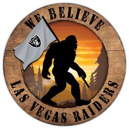 Fan Creations - Las Vegas Raiders 12'' We Believe Bigfoot Circle Sign - Multicolor