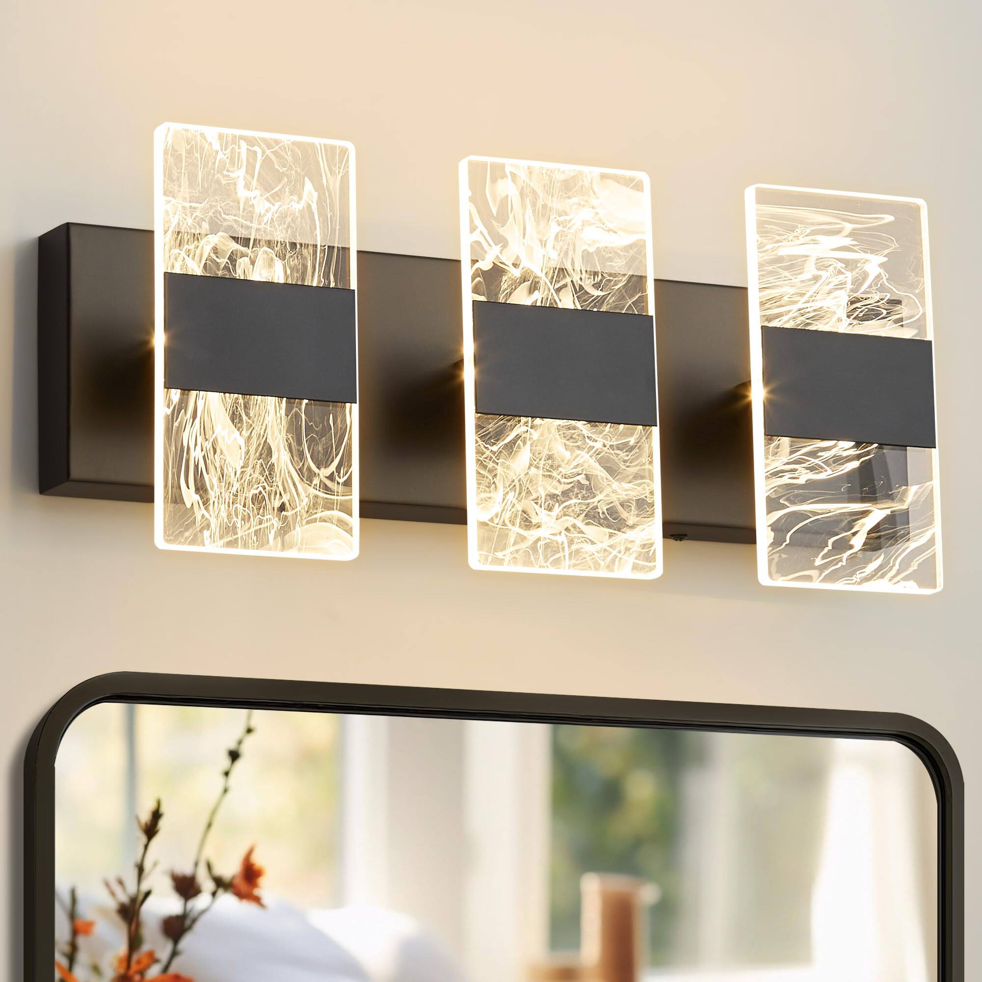 TECH SAFARI Modern Led Bathroom Light Fixtures Dimmable Vanity cct ...